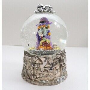 Vintage Wallace Silversmiths‎ Snow Globe Witch Halloween Horror
